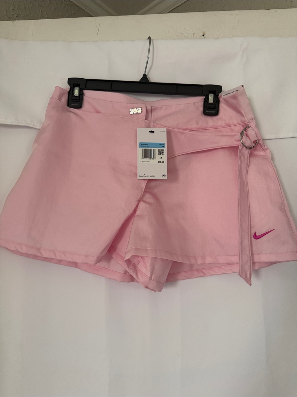 Nike Pink Women's Skort with Side Tie and Built-In Shorts
